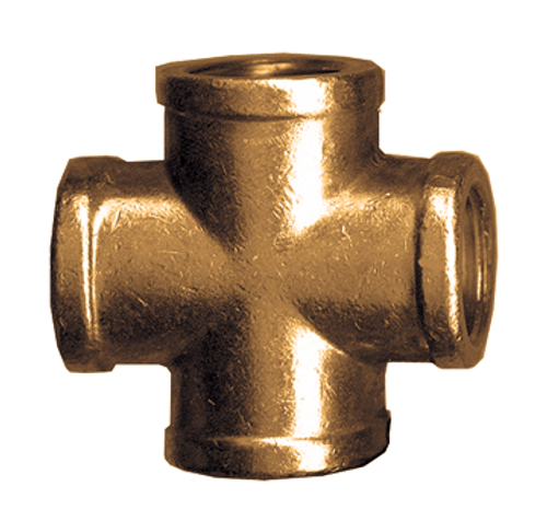 1" Forged Brass Female NPT Cross  102-H