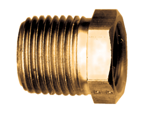 3/8 x 1/4" Brass Female NPT - Male NPT Reducing Hex Bushing  110-CB
