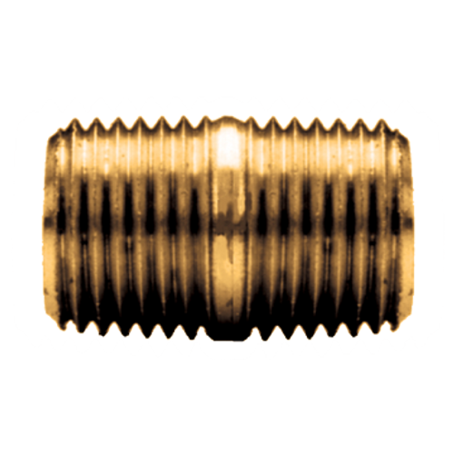 1/4" Brass Male NPT Close Nipple  112-B