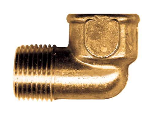 1/2" Cast Brass Male NPT - Female NPT 90° Street Elbow  116CA-D
