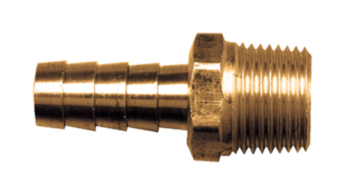 1 x 1" Brass Hose Barb - Male NPT Coupler  125-16H