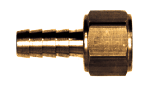3/8 x 1/4" Brass Hose Barb - Female NPSM w/Gasket Connector  130-6B