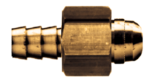 3/8 x 3/8" Brass Hose Barb - Female NPSM w/Ball Seat Connector  131-6C