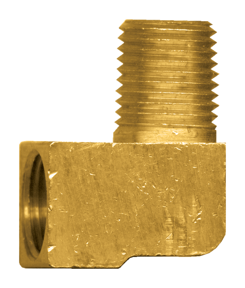1/4 x 1/8" Brass Female Thread Brake Line Compression Sleeve - Male NPT 90° Elbow  189-4A
