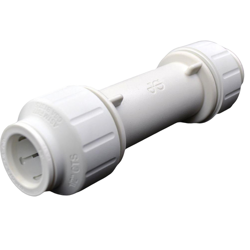 3/4" JG® White Polypropylene Female Twist Lock CTS Slip Connector  3/4SCP