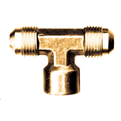 3/8 x 3/8 x 1/2" Brass Male 45° SAE Flare - Male 45° SAE Flare - Female NPT  Tee  36-6D