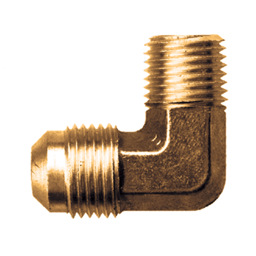 1/4 x 1/8" Brass Male 37° JIC - Male NPT 90° Elbow  3749-4A
