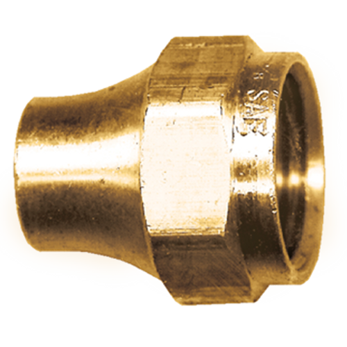 1/4" Milled Brass 45° SAE Short Nut  41S-4