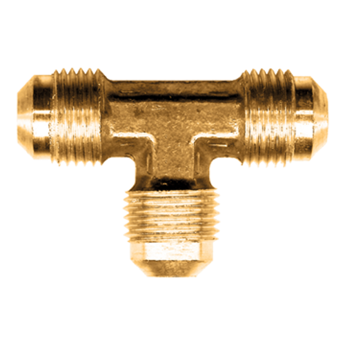 1/2 x 1/2 x 1/4" Brass Male 45° SAE Flare Reducing Tee  44R-84