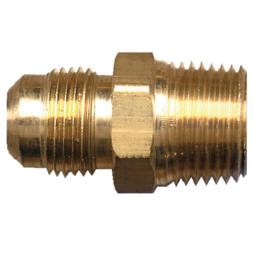 1/4 x 1/2" Brass Male 45° SAE Flare - Male NPT Connector  48-4D
