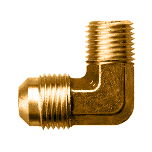 5/16 x 1/4" Brass Male 45° SAE Flare - Male NPT  90° Elbow  49-5B