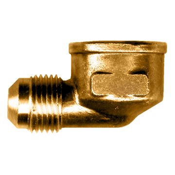 1/2 x 3/8" Brass Male 45° SAE Flare - Female NPT  90° Elbow  50-8C