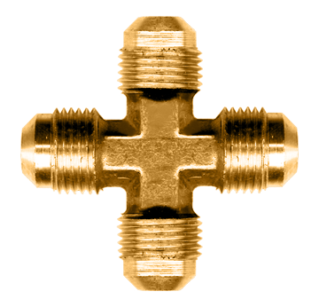 1/2" Brass Male 45° SAE Flare Cross  52-8