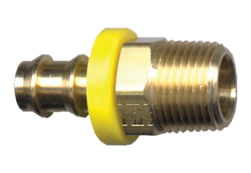 1/2 x 1/2" Brass Grip-Tite Hose Barb - Male NPT Connector  725-8D
