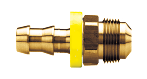 3/8 x 3/8" Brass Grip-Tite Hose Barb - Male 45° SAE Connector  727-66