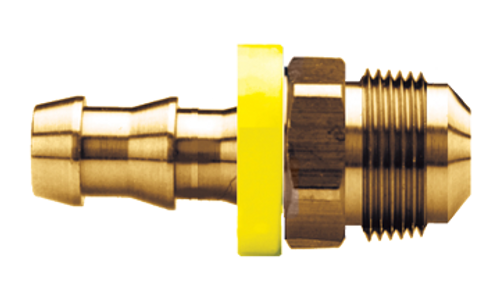 1/2 x 1/2" Brass Grip-Tite Hose Barb - Male 37° JIC Connector  737-88