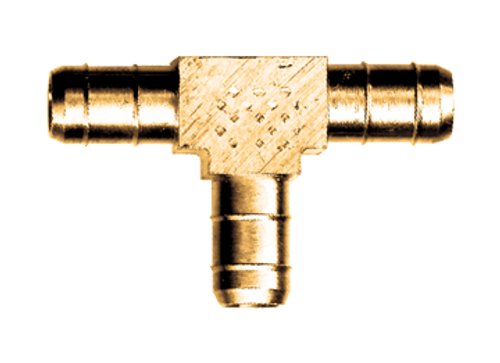 3/8" Brass Ring Type Hose Barb Tee  964-6