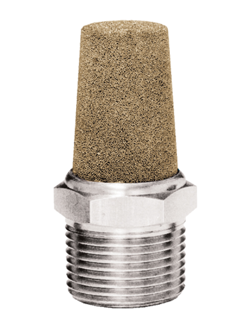 3/4" 3/4" Male NPT Conical Sintered Bronze Exhaust Muffler  BEM-E