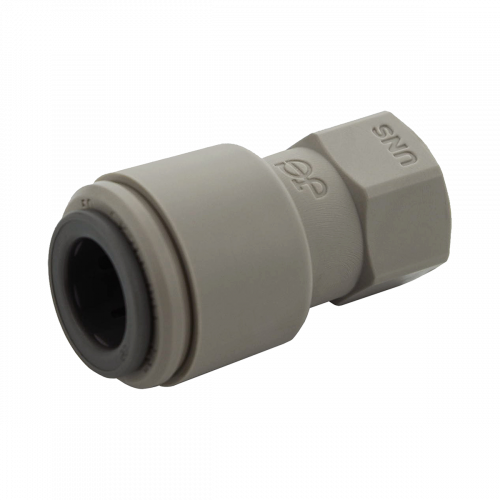 3/8 x 7/16"-24 JG® Grey Acetal Female Push-To-Connect - Female UNS Faucet Thread Connector  CI3212U7S