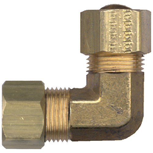 1/4" Lead Free Brass Compression 90° Elbow  LF-65-4