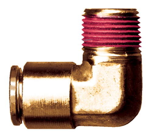1/2 x 3/8" Brass Push-To-Connect - Male NPT 90° Elbow  PC69-8C