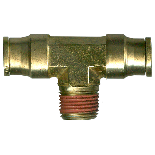 1/2 x 1/2 x 3/8" Brass Push-To-Connect - Push-To-Connect - Male NPT Tee  PC72-8C