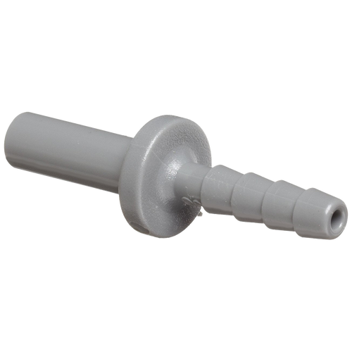 3/8 x 1/2" JG® Grey Acetal Male Stem - Hose Barb Connector  PI251216S