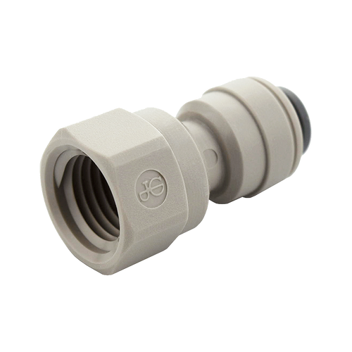 3/8 x 1/2" JG® Grey Acetal Push-To-Connect - Female BSPP (Flat) Connector  PI451214FS