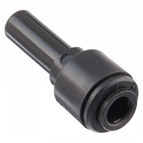15 x 12mm JG® Black Acetal Male Stem - Push-To-Connect Reducer  PM061512E