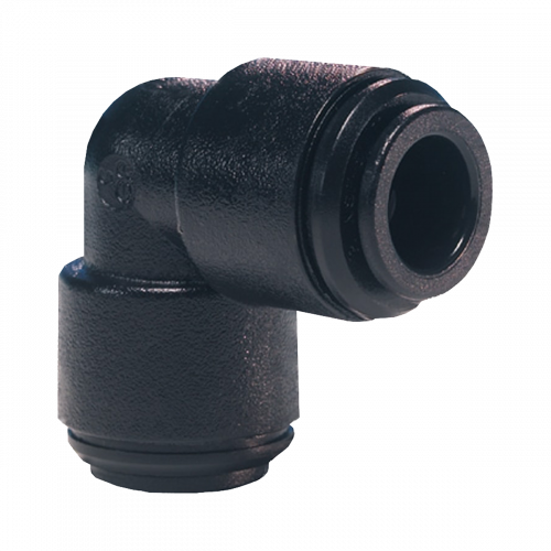 12 x 10mm JG® Black Acetal Push-To-Connect Reducing 90° Elbow  PM211210E