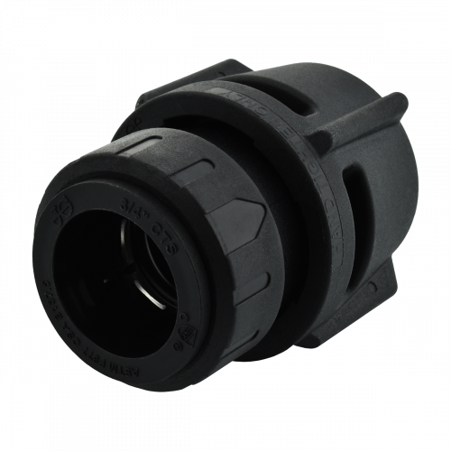 3/4 x 3/4" JG® Black Polysulfone CTS Twist Lock - Female NPT Connector  PSEI622836E-L