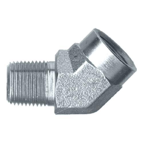 1 x 1" Steel Male NPT - Female NPT 45° Elbow  S1024-H