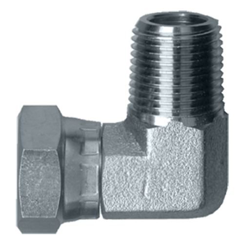 1/4 x 3/8" Steel Female 37° JIC - Male NPT 90° Elbow  S3516-6B 1/4 x 3/8" Steel Female 37° JIC - Male NPT 90° Elbow  S3516-6B