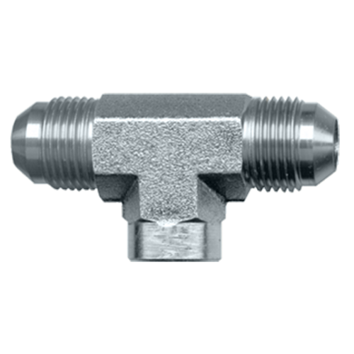 3/4 x 3/4" Steel Male 37° JIC - Male 37° JIC - Female NPT Tee  S3736-12E