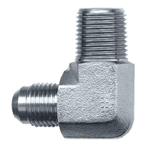 1-1/4 x 1-1/4" Steel Male 37° JIC - Male NPT 90° Elbow  S3749-20J
