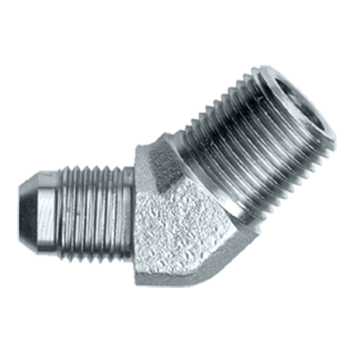 1 x 3/4" Steel Male 37° JIC - Male NPT 45° Elbow  S3754-16E