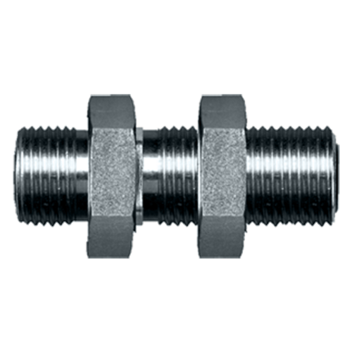 11/16"-16 Steel Male ORFS Bulkhead Union  S3942BH-6
