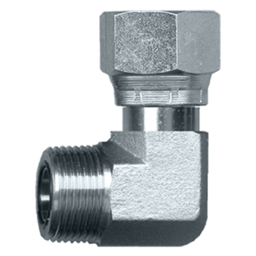 9/16"-18 Steel Male ORFS - Female ORFS Swivel 90° Elbow  S3947-4