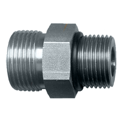 13/16"-16 x 9/16"-18 Steel Male ORFS - Male ORB Connector  S3968-86