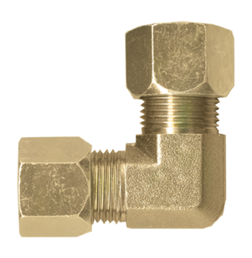 1/4" Steel Metal Line Compression 90° Elbow  S6765-4