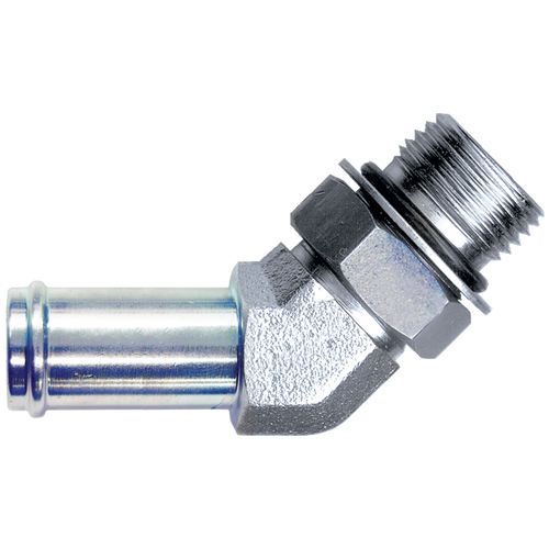 1" x 1-5/16"-12 Steel Hose Barb - Male ORB 45° Elbow  SO1140-16