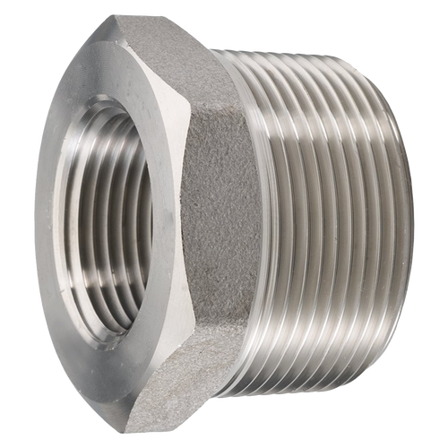 1 x 3/4" Stainless Steel 316 Male NPT - Female NPT Reducing Hex Bushing  SS110-HE
