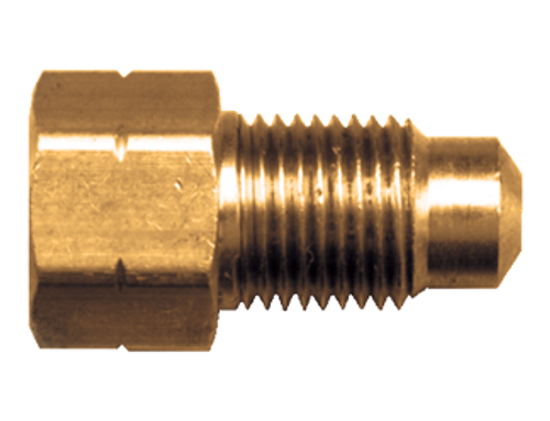 3/16 (3/8"-24) Brass Male 45° SAE Inverted Flare - Female 45° SAE Inverted Flare Adpater  WH-1441