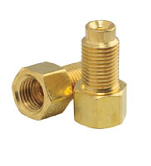 1/4 (9/16"-18) x 1/4 (7/16"-24)  Brass Male 45° SAE Inverted Flare - Female 45° SAE Inverted Flare Adapter  WH-7908