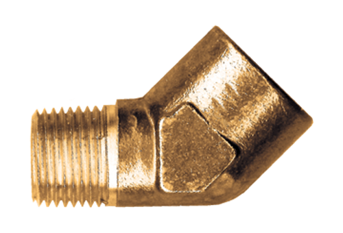 3/8 x 3/8" Forged Brass Male NPT - Female NPT 45° Street Elbow  124-C