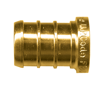 1" Lead Free Brass Pex Hose Barb Plug  LF-PEX-121HB-18