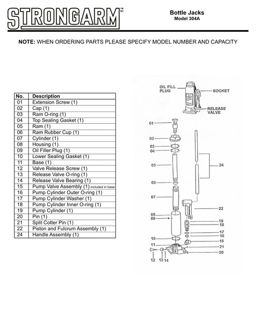 4 Ton Bottle Jack  030103