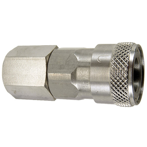 1/4 x 1/2" Stainless Steel Japanese Pneumatic Coupler - Female NPT   40SF-SS