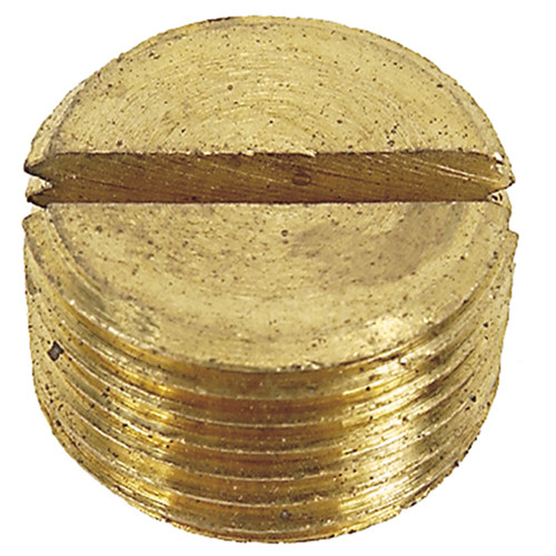 1/4" Brass Male NPT Slotted Plug   G1600SLB-04