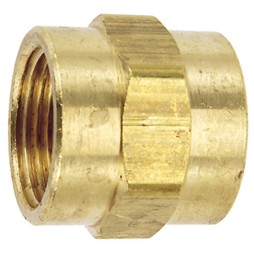 1/2 x 1/4" Brass Female NPT Coupler   G0808B-08-04